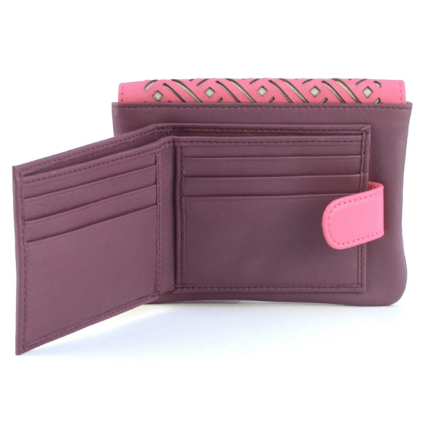 Eastern Counties Leather Dam/Dam Luna Läderplånbok En Storlek Druva/Ros Grape/Rose One Size