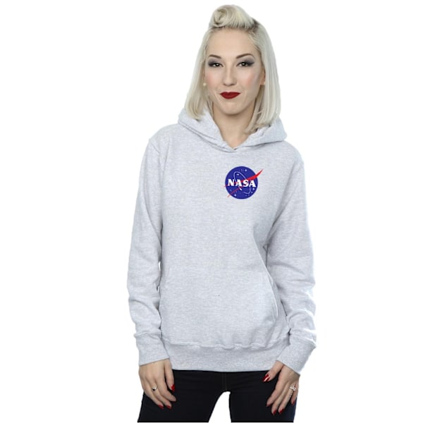 NASA Dam/Kvinnor Klassisk Insignia Bröstlogga Hoodie XXL Heath Heather Grey XXL