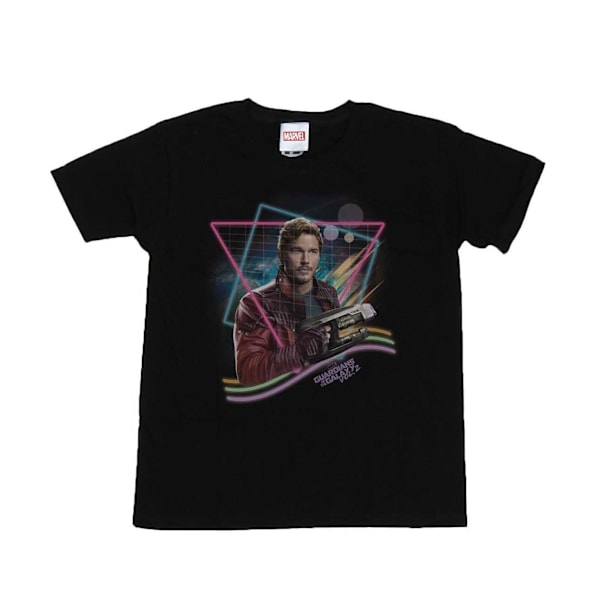 Marvel Boys Guardians Of The Galaxy Neon Star Lord T-Shirt 12-1 Black 12-13 Years