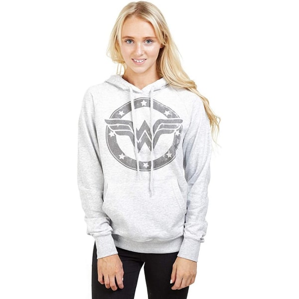 Wonder Woman Dam/Dam Hoodie med logotyp i metall L Sportgrå Sports Grey L