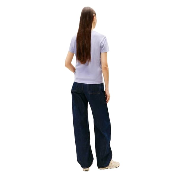 Tommy Jeans Dam/Dam Script Bomull Kort Regular Kortärmad Periwinkle/Dusk 14 UK