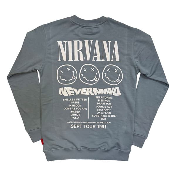 Nirvana Unisex Vuxen Unplugged Nevermind Tour 1991 Ryggtryck S Blue M