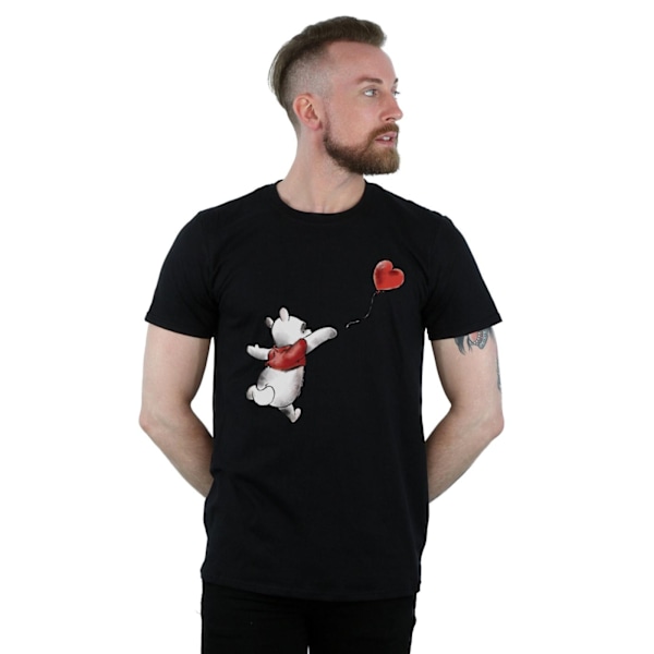 Winnie The Pooh Herr Ballong Bomull T-shirt L Svart Black L