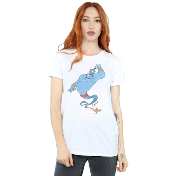 Aladdin Dam/Damer Classic Genie Bomull Boyfriend T-Shirt S White S