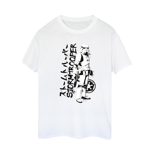 Star Wars Dam/Damer Japanska Stormtrooper Bomull Boyfriend White XXL