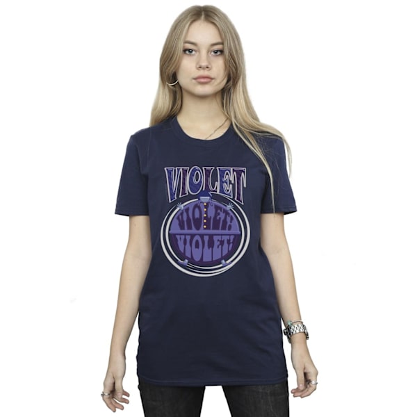 Willy Wonka Dam/Damer Violet Turning Violet Bomull Pojkvän Navy Blue M