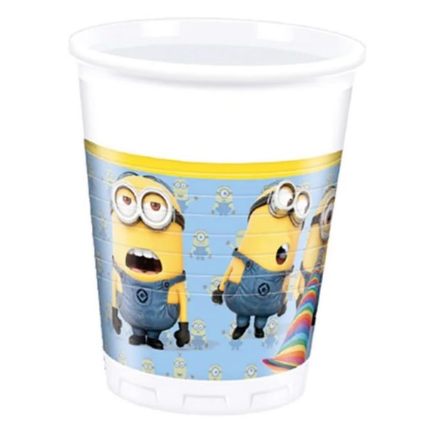 Minions Plast Characters Disponibel Cup (Pack med 8) One Size White/Yellow/Blue One Size