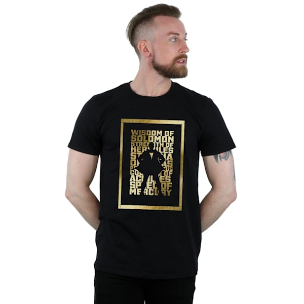 DC Comics Shazam Guld Text T-shirt L Svart Black L