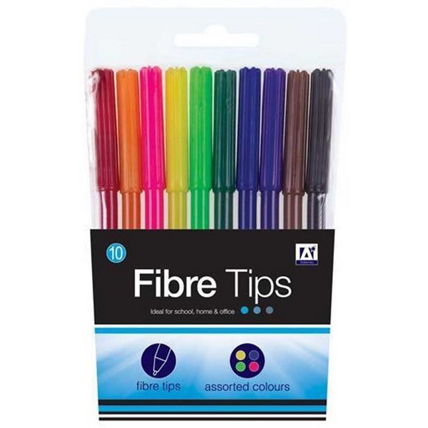 Anker Fiber Tip Pens (Pack med 10) One Size Flerfärgad Multicoloured One Size