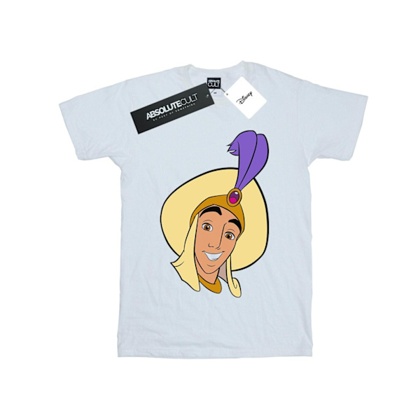 Disney Girls Aladdin Prince Ali Face Bomull T-shirt 9-11 år White 9-11 Years
