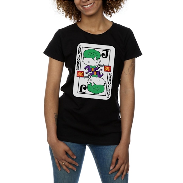 DC Comics Dam/Kvinnor Chibi Joker Spelkorts Bomull T-shirt Black XXL