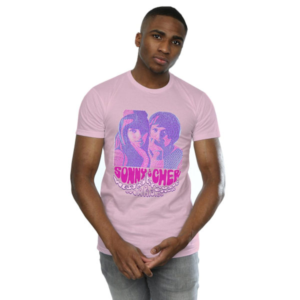 Sonny & Cher Mens Westbury Music Fair T-Shirt S Baby Pink Baby Pink S