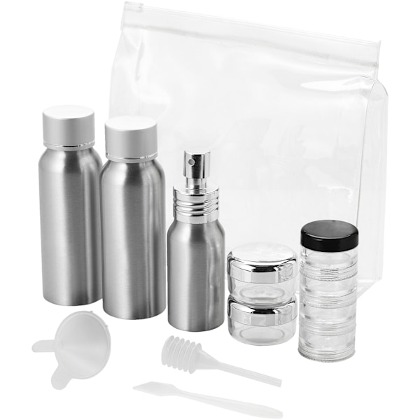 Bullet Frankfurt Flygplats Godkänd Alu Reseflaska Set (2-pack) Transparent/Silver 16.5 x 4.1 x 15cm