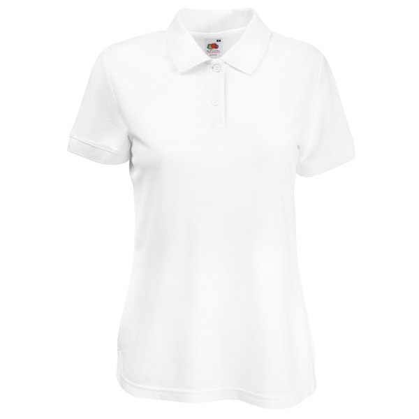 Fruit Of The Loom Dam/Dam Lady Fit Kortärmad Polotröja White S