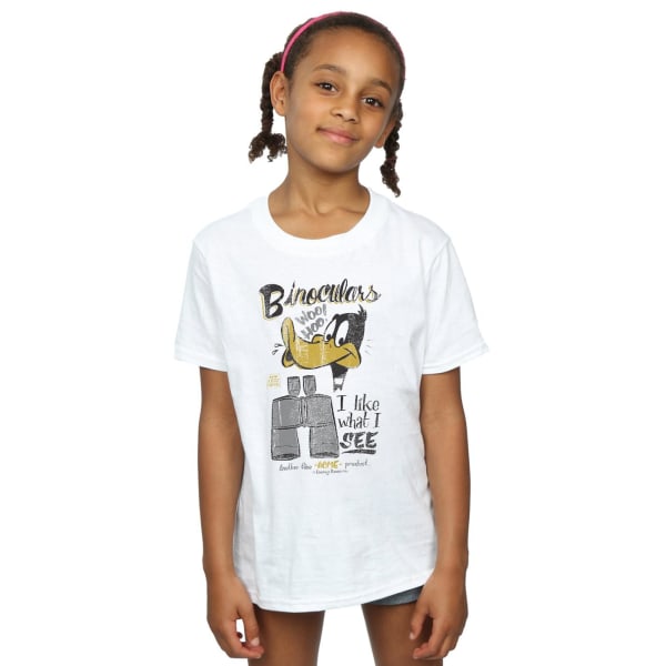 Looney Tunes Girls Daffy Duck Kikare Bomull T-shirt 12-13 Y White 12-13 Years
