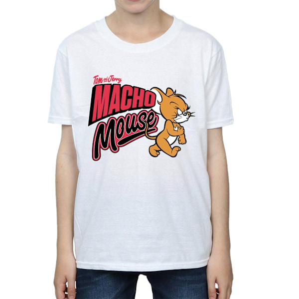 Tom och Jerry Pojkar Macho Mouse T-shirt 9-11 år Vit White 9-11 Years