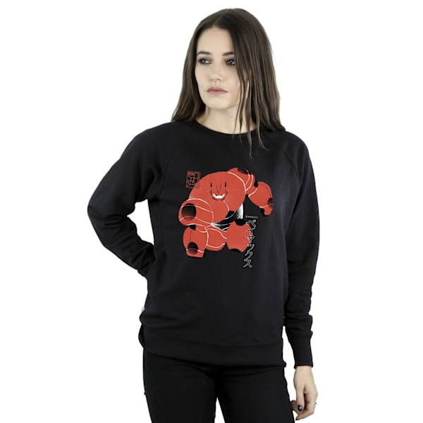 Disney Dam/Kvinnor Big Hero 6 Baymax Suite Pose Sweatshirt L Black L