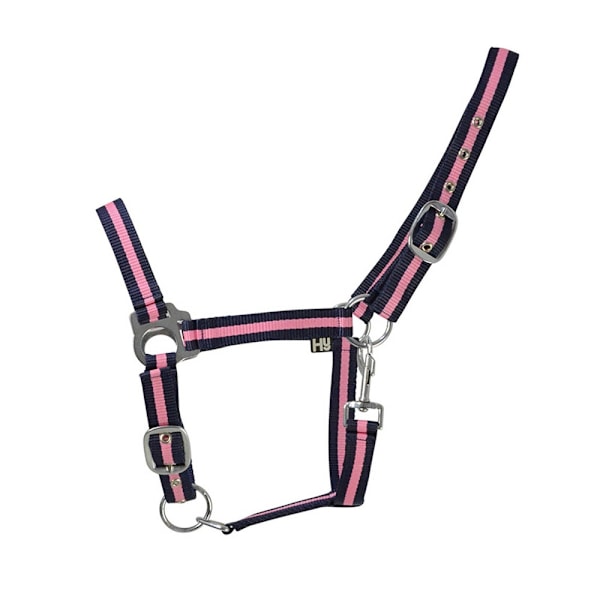 Hy Tvåfärgad Hästgrimma Full Navy/Baby Rosa Navy/Baby Pink Full