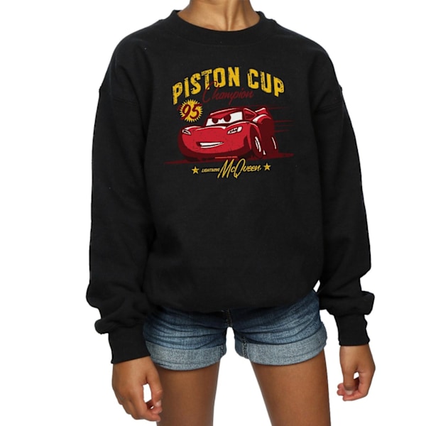 Disney Girls Cars Piston Cup Champion Sweatshirt 12-13 år Blå Black 12-13 Years