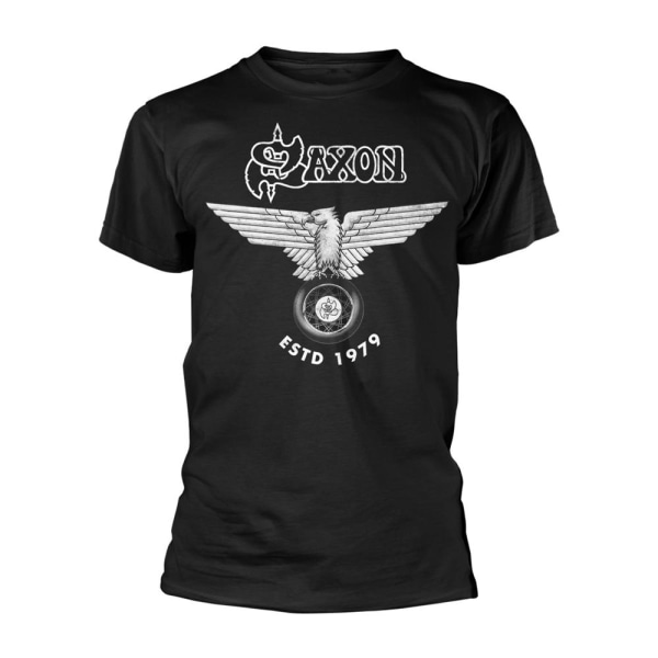 Saxon unisex vuxen ESTD 1979 T-shirt S Svart Black S