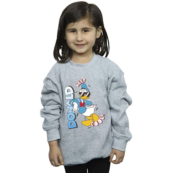 Disney Girls Donald Duck Cool Sweatshirt 12-13 år Sports Grå Sports Grey 12-13 Years