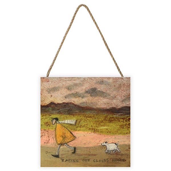 Sam Toft Racing The Clouds Hem Träblock 20cm x 20cm x 2.7c Multicoloured 20cm x 20cm x 2.7cm