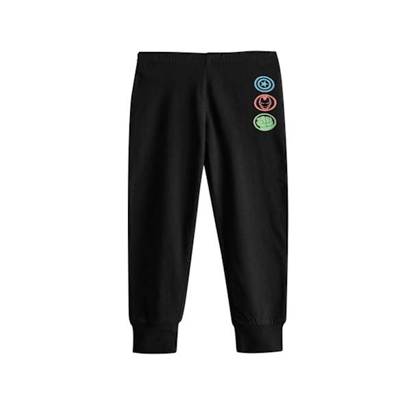 Marvel Avengers Boys Tryckt Lång Pyjamas Set 4-5 År Svart Black 4-5 Years