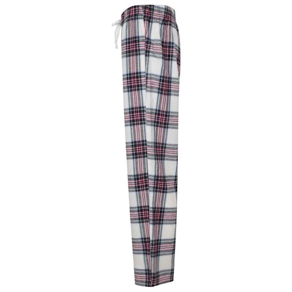 SF Dam/Dam Tartan Lounge Byxor S Vit/Rosa White/Pink S