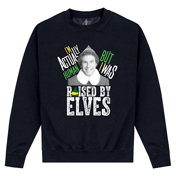 Elf Unisex Vuxen Jag Är Egentligen Människa Sweatshirt S Svart Black S