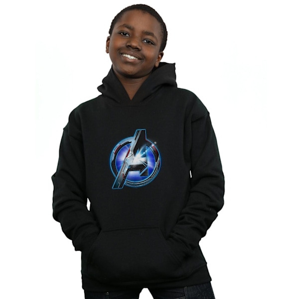 Marvel Pojkar Avengers Endgame Självlysande Logotyp Hoodie 12-13 År Sv Black 12-13 Years