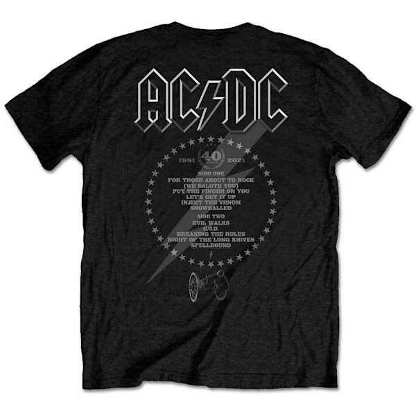 AC/DC Unisex Vuxen For Those About To Rock 40th T-Shirt M Svart Black M