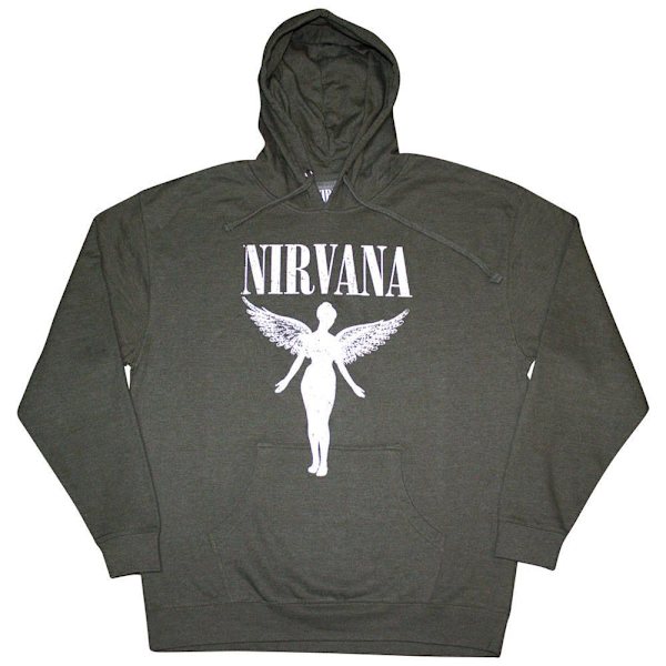 Nirvana Unisex Vuxen Angelic Pull Over Hoodie XL Khaki Grön Khaki Green XL