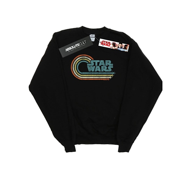 Star Wars Dam/Kvinnor Retro Wave Logo Sweatshirt L Svart Black L