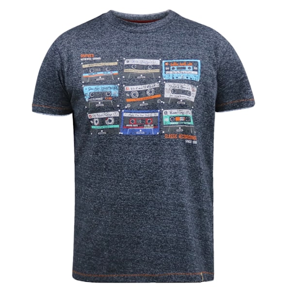 Duke Herr D555 Apsey Kassettband Kingsize T-shirt 3XL Marinblå Twist Navy Twist 3XL