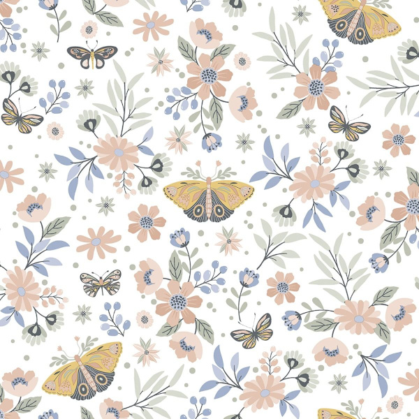 Muriva My Kingdom Sweet Meadow Textured Wallpaper 10m x 53cm Co Coral 10m x 53cm