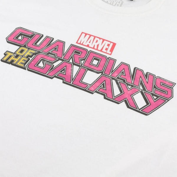 Guardians Of The Galaxy T-shirt med textlogotyp för män L Vit White L