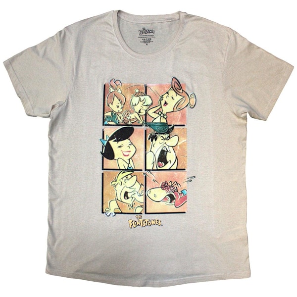 The Flintstones Unisex Vuxen Grid T-Shirt XXL Sand Sand XXL