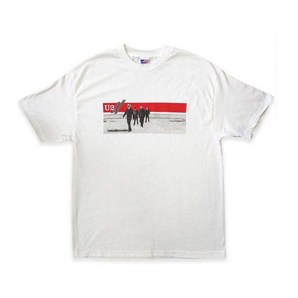 U2 Unisex Vuxen Vertigo Tour 2005 Band Foto Baksida Tryck T-shirt White XL