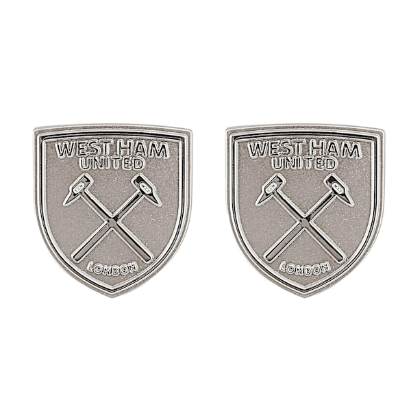 West Ham United FC Silver Plated Crest Manschettknappar One Size Silver Silver One Size