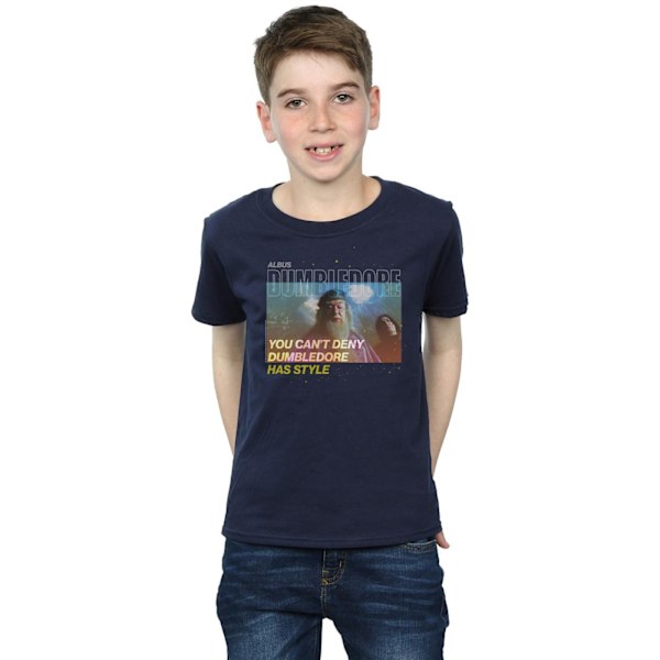 Harry Potter Boys Dumbledore Style T-Shirt 9-11 år Marinblå Navy Blue 9-11 Years