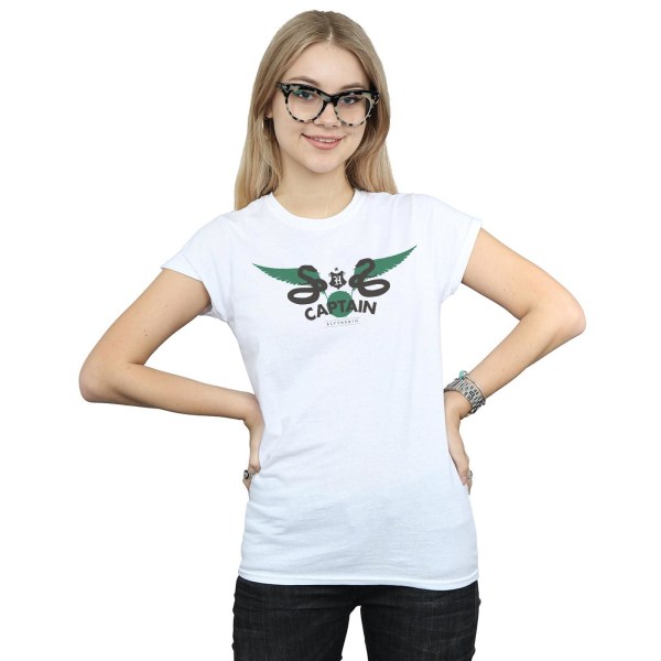 Harry Potter Dam/Kvinnor Slytherin Captain Bomull T-shirt M W White M