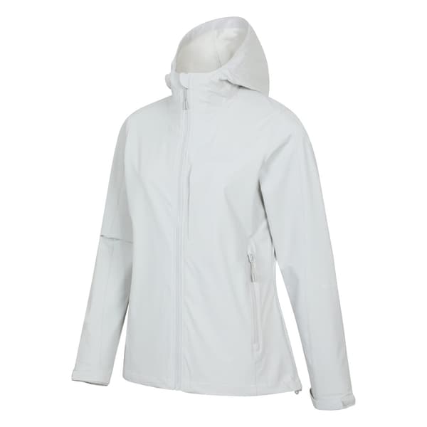 Mountain Warehouse Dam/Dam Retreat Packable Soft Shell Jacka Light Grey 14 UK