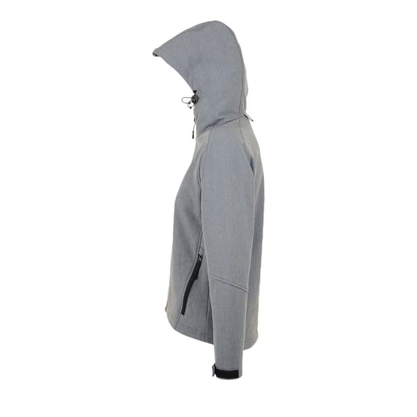 SOLS Dam Replay Hooded Soft Shell Jacka (Andningsbar, Grey Marl S