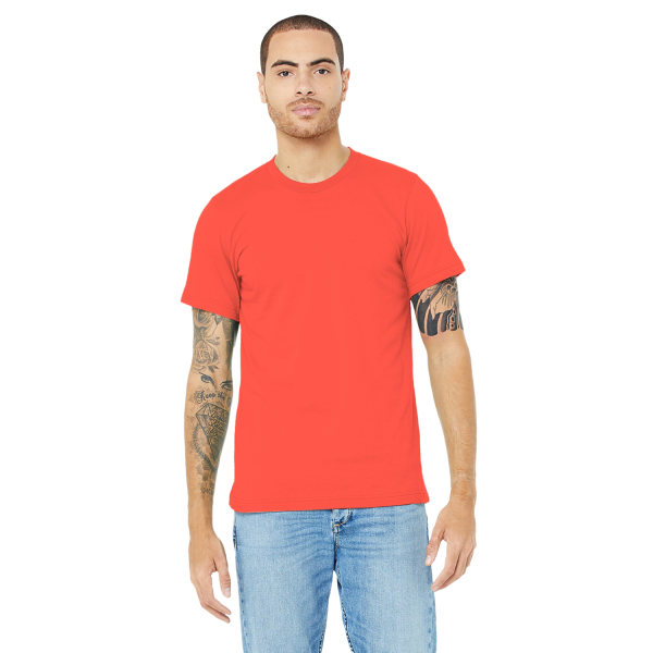 Canvas unisex jersey T-shirt med rund hals / kortärmad herr T-Sh Poppy S