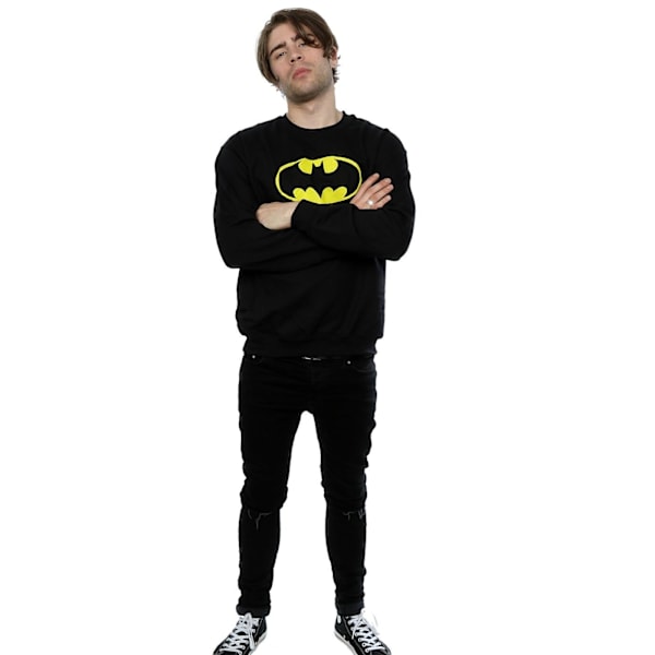 DC Comics Batman Logotyp Sweatshirt för män 4XL Svart Black 4XL