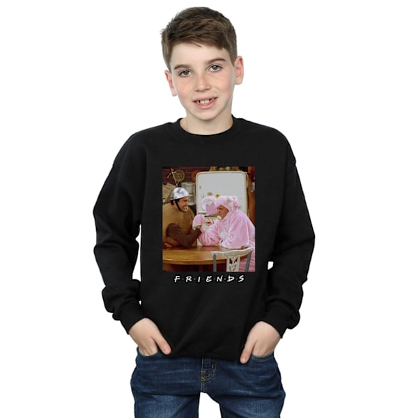 Friends Boys Ross And Chandler Arm Wrestling Sweatshirt 9-11 År Black 9-11 Years