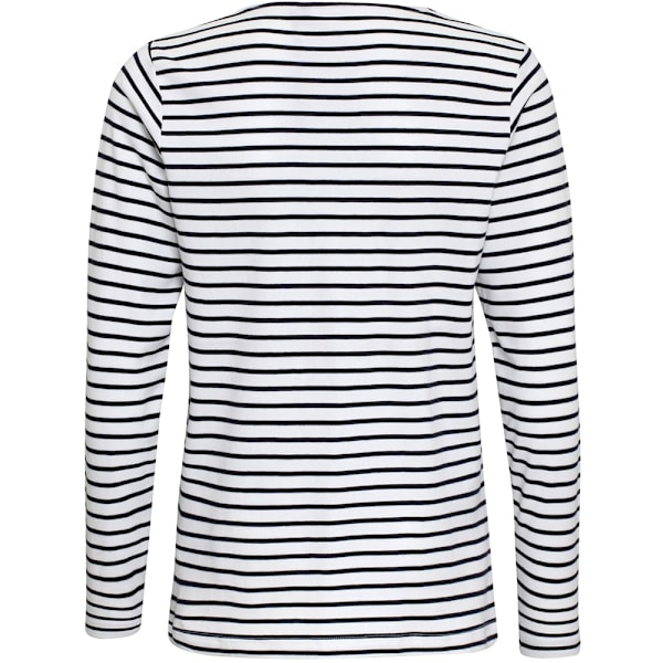 Asquith & Fox Mariniere Coastal långärmad T-shirt XXL Vit White/Navy XXL