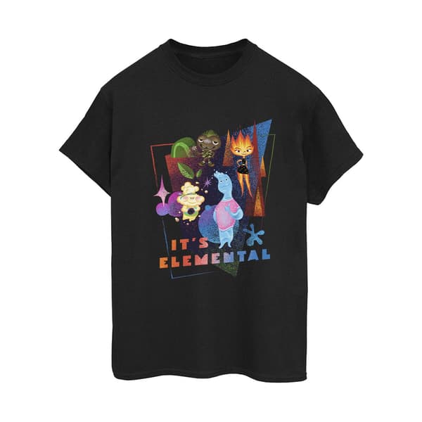 Elemental Dam/Dam It´s Elemental Bomulls Boyfriend T-shirt Black S