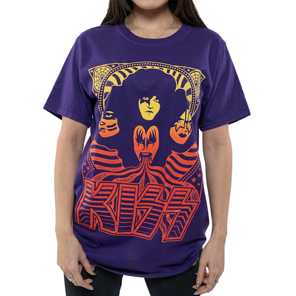 Kiss Unisex Vuxen Gruppbild Bomull T-shirt XL Lila Purple XL