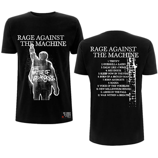 Rage Against the Machine Unisex Vuxen BOLA Album Cover Back Pri Black M